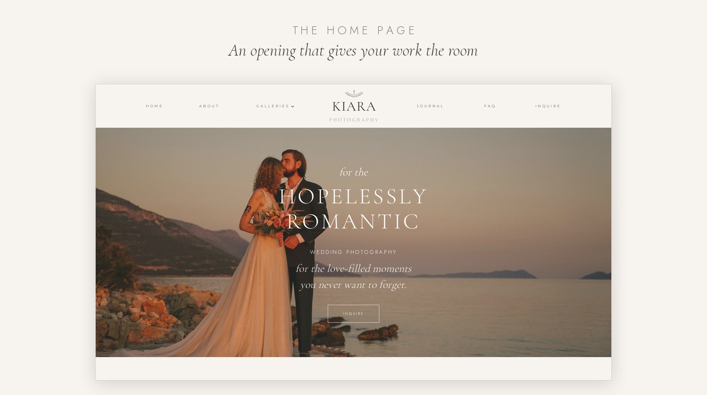 Kiara home page shown on a desktop and a phone